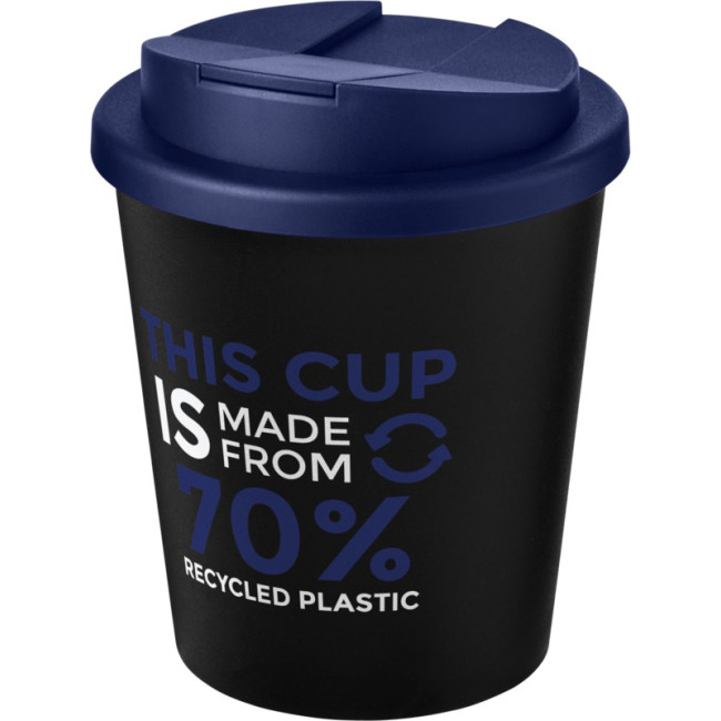 Custom Printed Americano Espresso Eco Recycled Tumbler With Spill-Proof Lid 250ml - Image 4