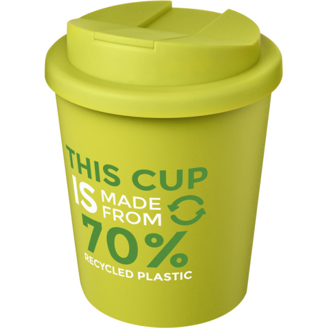 Custom Printed Americano Espresso Eco Recycled Tumbler With Spill-Proof Lid 250ml - Image 5