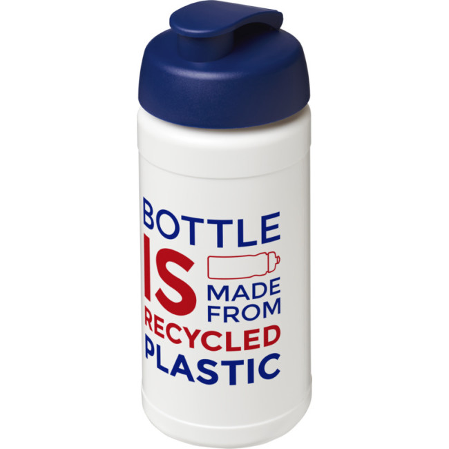 Custom Printed Baseline Recycled Sport Bottle With Flip Lid 500ml - Image 1