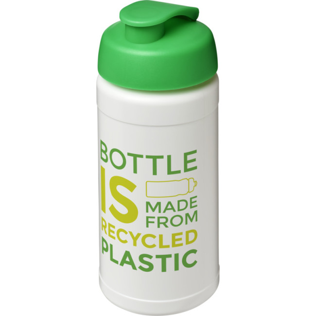 Custom Printed Baseline Recycled Sport Bottle With Flip Lid 500ml - Image 3