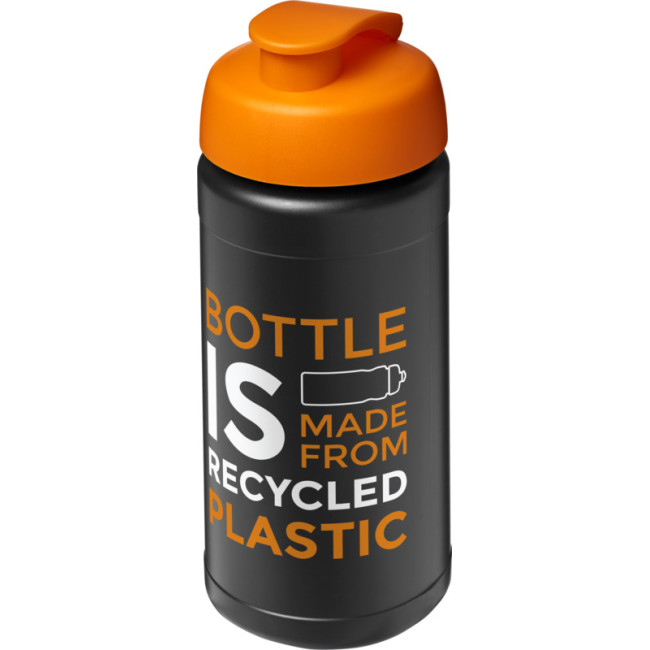 Custom Printed Baseline Recycled Sport Bottle With Flip Lid 500ml - Image 4