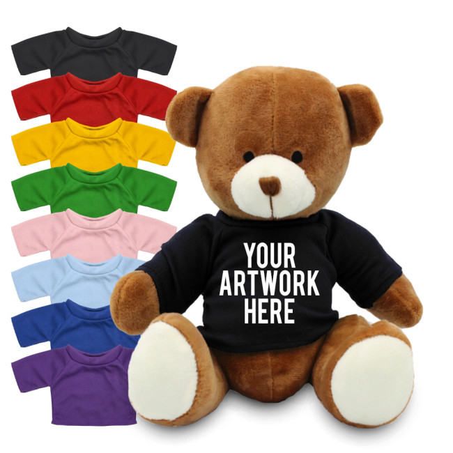 Custom Printed Richard Soft Toy Teddy Bear In Colour Tee