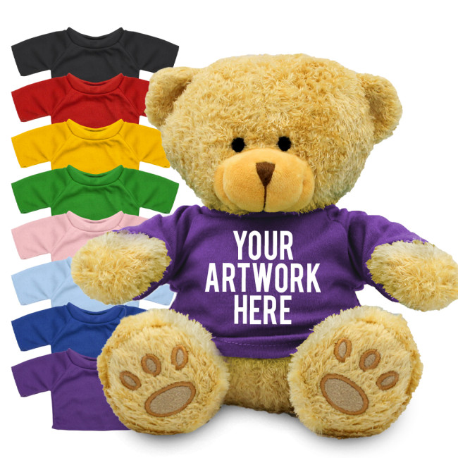 Custom Printed Edward II Soft Toy Teddy Bear In Colour Tee