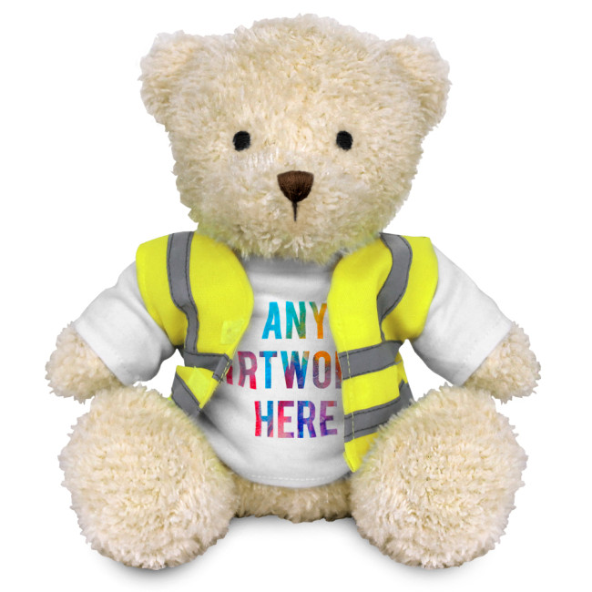 Custom Printed James III Teddy Bear In Hi Vis Jacket