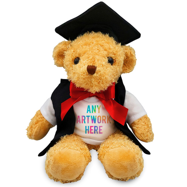 Custom Printed William Soft Toy Teddy Bear In Graduate Outfit