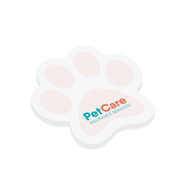 Custom Printed Sticky-Smart Notes Paw Shape