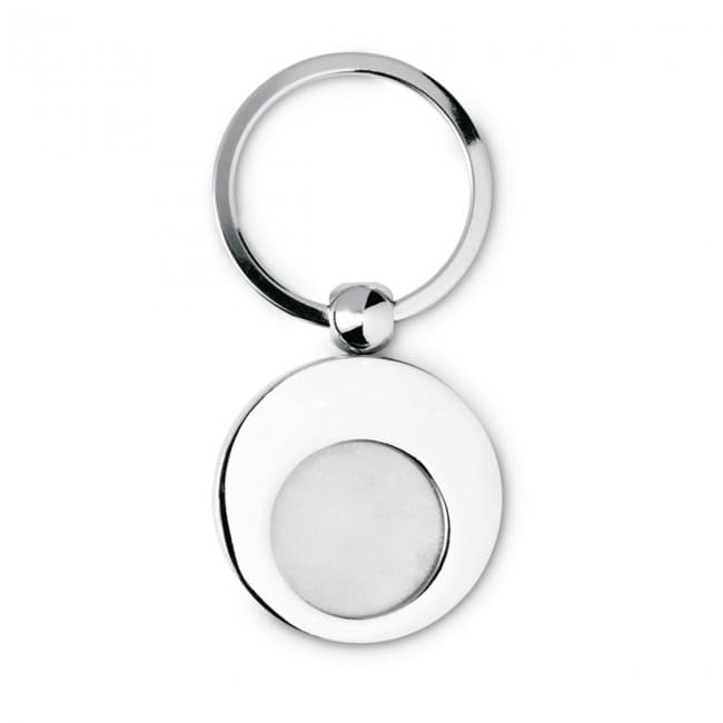 Custom Printed Metal Keyring With Trolley Token - Image 3