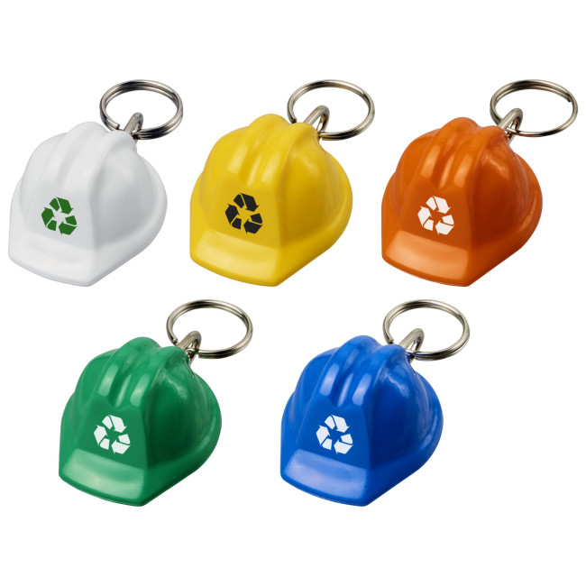 Custom Printed Kolt Hard Hat-Shaped Recycled Keychain - Image 1