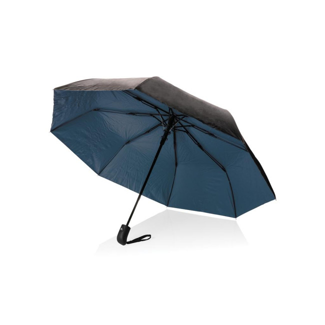 Custom Printed Impact Aware Rpet Pongee Dual Colour Mini Umbrella 21" - Image 1