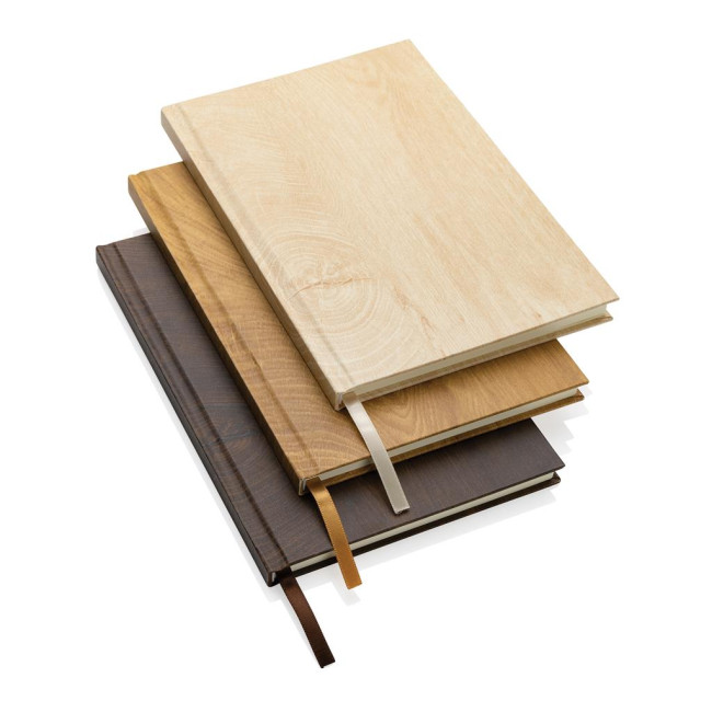 Custom Printed Kavana Wood Print A5 Notebook - Image 1