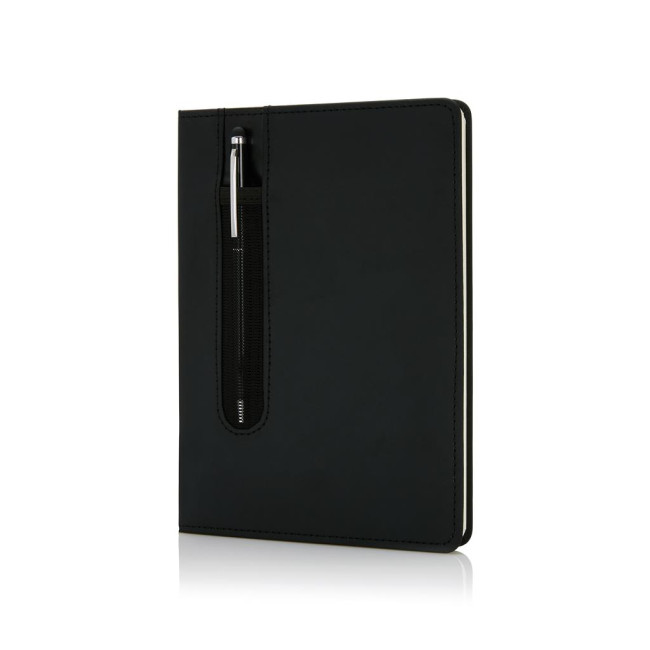 Custom Printed Standard Hardcover PU A5 Notebook With Stylus Pen - Image 3