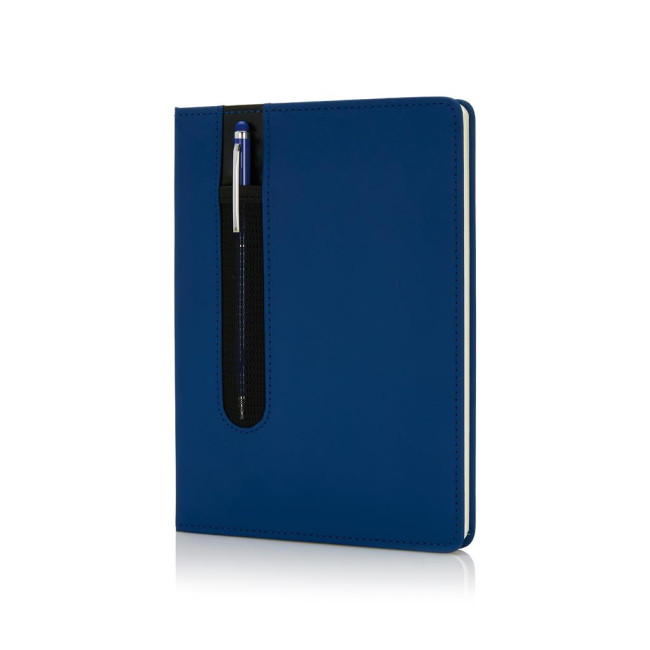 Custom Printed Standard Hardcover PU A5 Notebook With Stylus Pen - Image 1