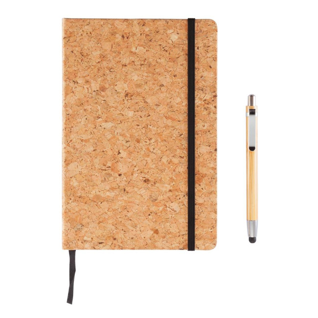 Custom Printed A5 Notebook With Bamboo Pen Including Stylus