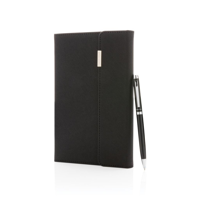 Custom Printed Swiss Peak Deluxe A5 Notebook And Pen Set