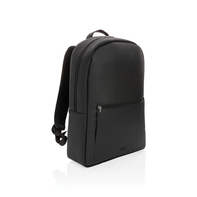 Custom Printed Swiss Peak Deluxe PU Laptop Backpack