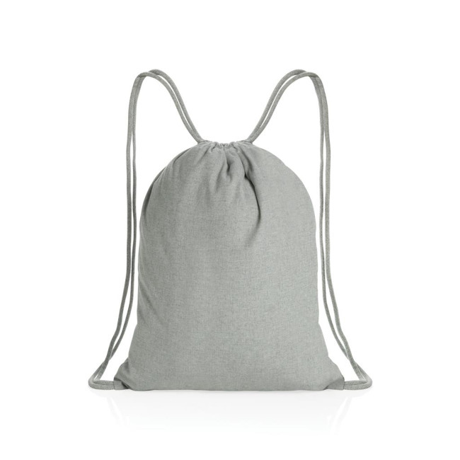 Custom Printed Impact Aware Recycled Cotton Drawstring Backpack - Image 7