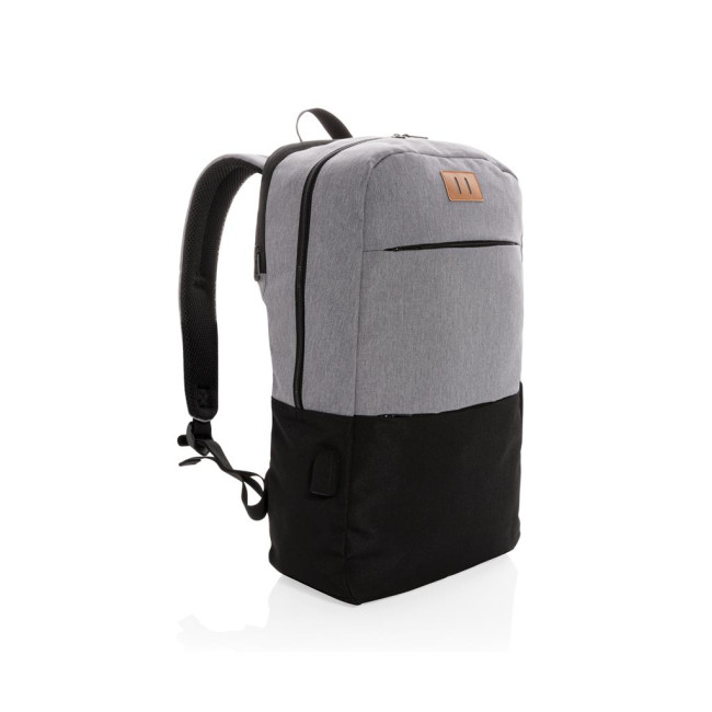 Custom Printed Modern USB & RFID Laptop Backpack 15.6"