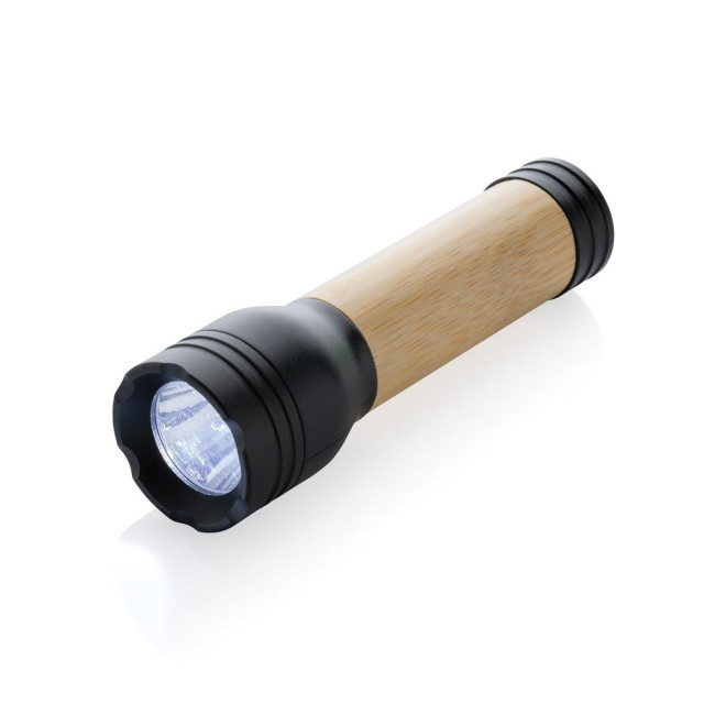 Custom Printed Lucid RCS Certified Recycled Plastic & Bamboo Torch 1W