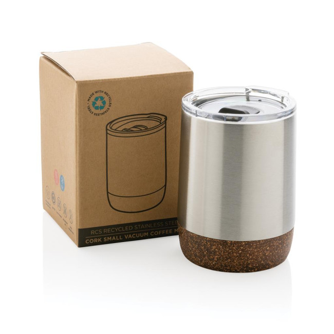 Custom Printed RCS Re-Steel Cork Small Vacuum Coffee Mug 180ml - Image 3