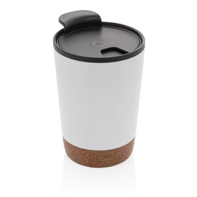 Custom Printed GRS Rpp Stainless Steel Cork Coffee Tumbler 300ml - Image 2