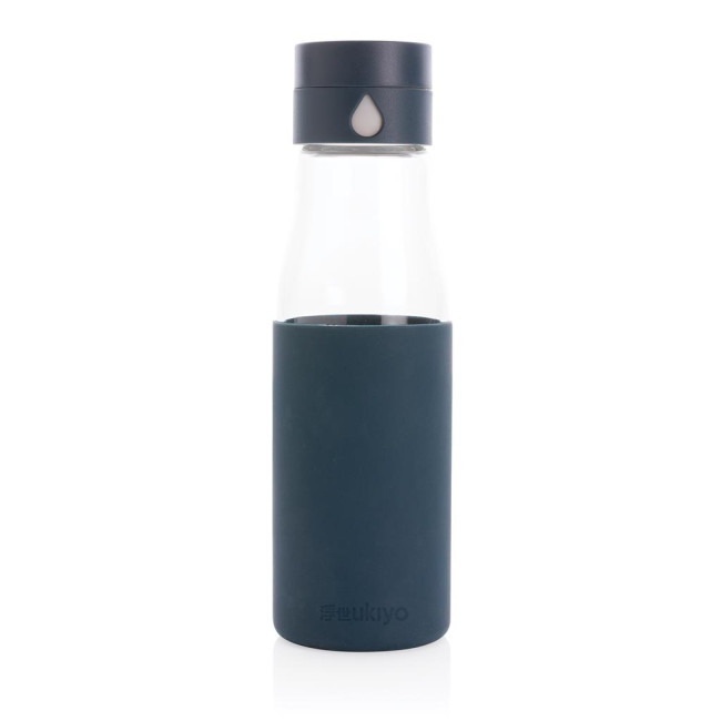 Custom Printed Ukiyo Glass Hydration Tracking Bottle With Sleeve 600ml - Image 4