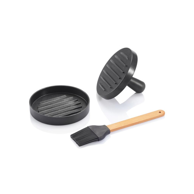 Custom Printed BBQ Set With Hamburger Press And Brush