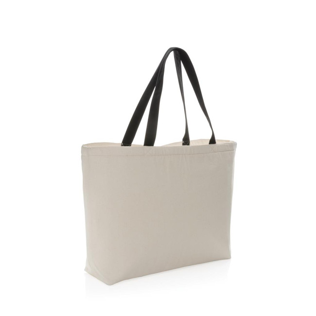 Custom Printed Impact Aware Recycled Canvas Large Cooler Tote Undyed - Image 4