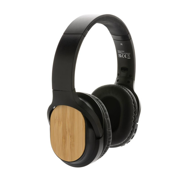 Custom Printed RCS And Bamboo Elite Foldable Wireless Headphones