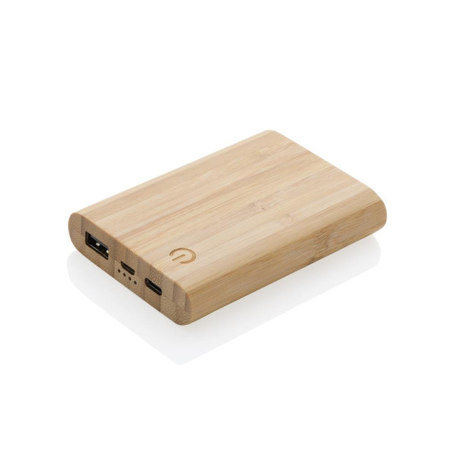 Custom Printed Bamboo Powerbank 5.000mAh