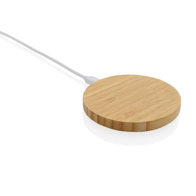 Custom Printed Bamboo Wireless Charger 15W