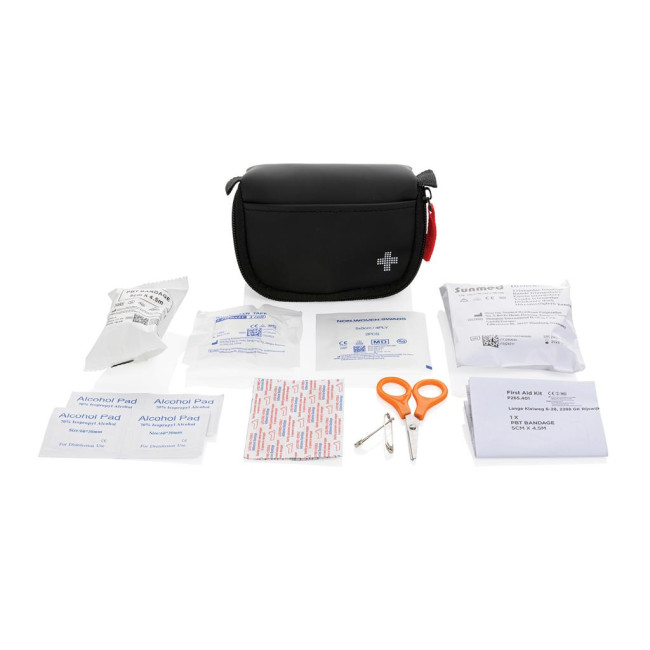 Custom Printed RCS Recycled Nubuck PU Pouch First Aid Set Mailable