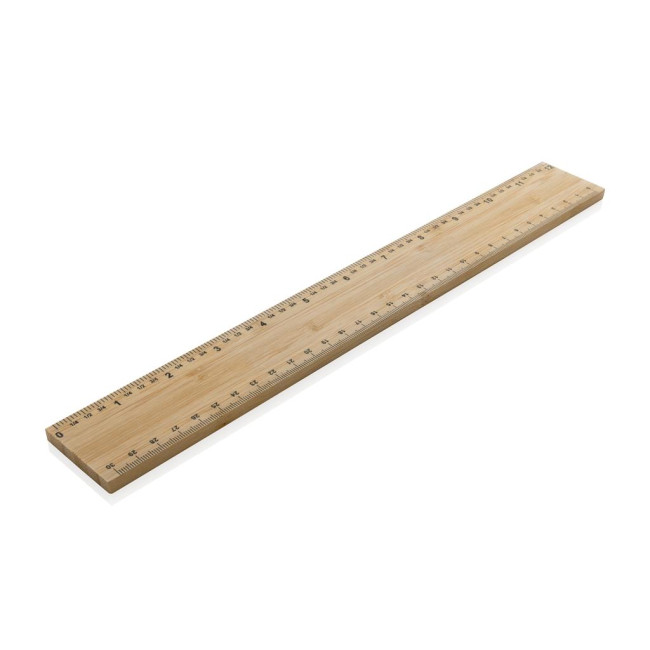 Custom Printed Timberson Extra Thick Double Sided Bamboo Ruler 30cm