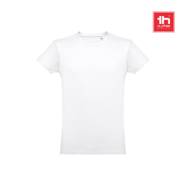 Custom Printed Luanda Men's Tubular Cotton T-Shirt White