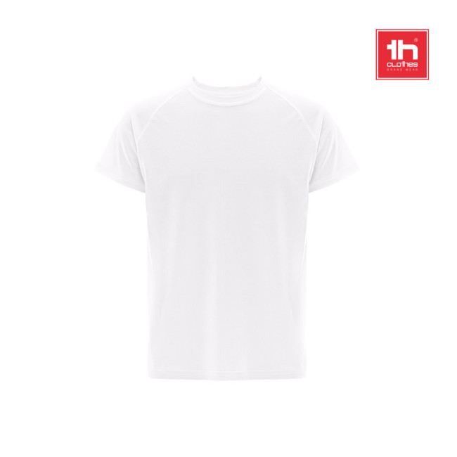 Custom Printed Move Short-Sleeved Technical T-Shirt In Polyester White