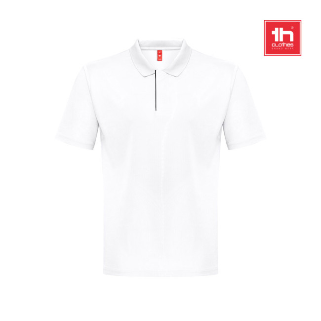 Custom Printed Dynamic Men's Technical Polo Shirt White