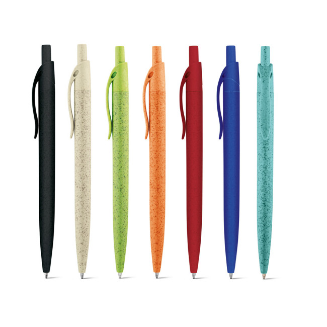 Custom Printed Camila Ballpen Wheat Straw Fibre & ABS