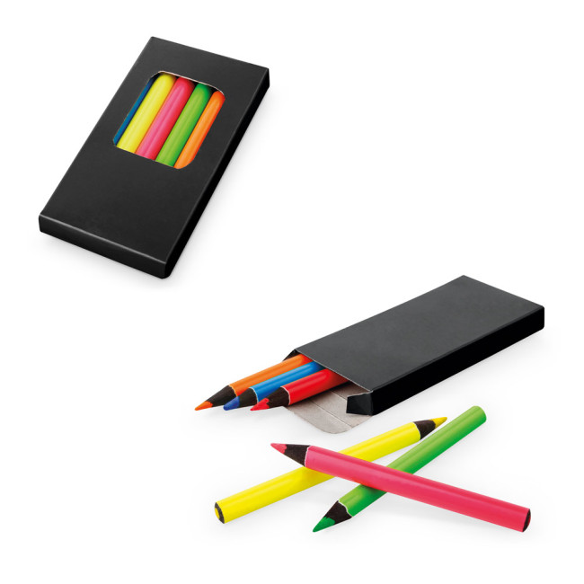 Custom Printed Memling Pencil Box With 6 Coloured Pencils