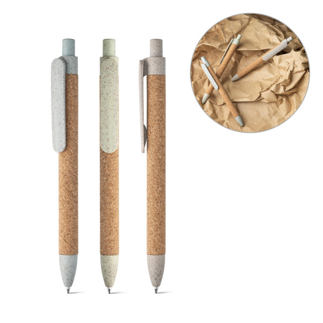 Custom Printed Goya Cork & Wheatstraw Fibre Ballpen