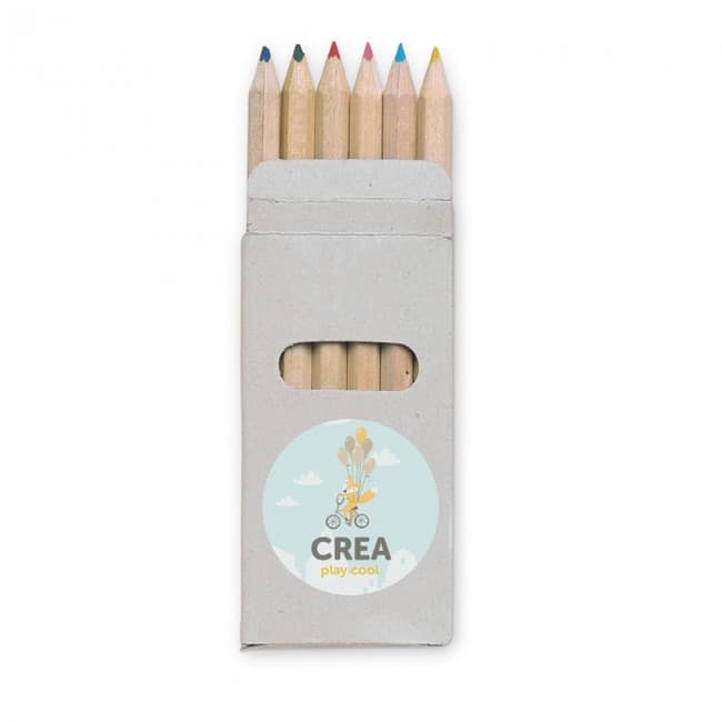 Custom Printed 6 Coloured Pencils In Box - Image 7