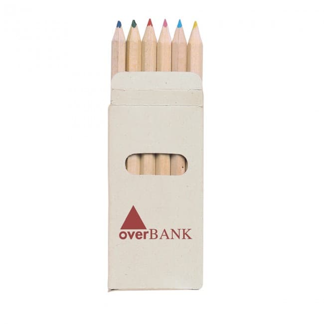 Custom Printed 6 Coloured Pencils In Box - Image 1