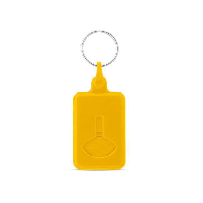 Custom Printed ABS Trolley Coin Keyring - Image 2