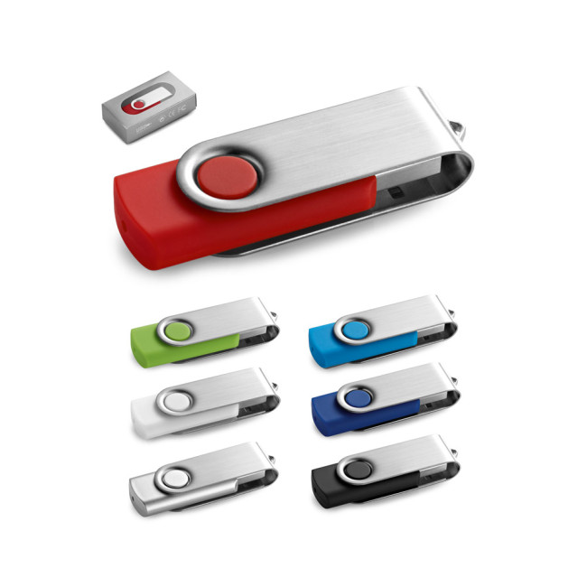 Custom Printed USB Flash Drive With Metal Clip 16GB