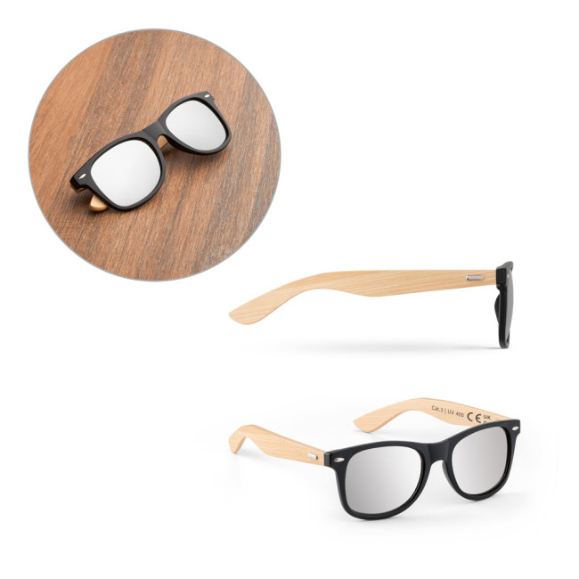 Custom Printed PP And Bamboo Sunglasses