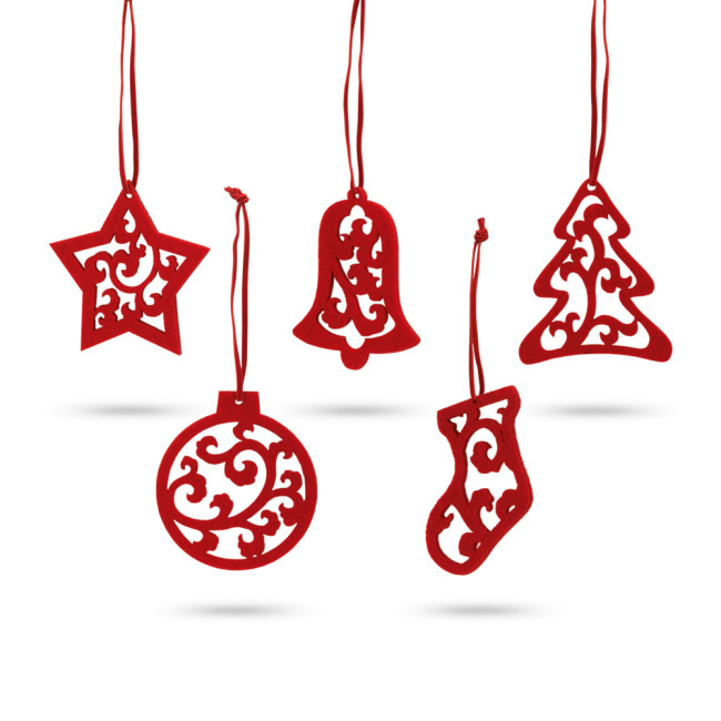 Custom Printed Christmas Ornaments 5pk