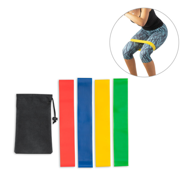 Custom Printed Set Of Elasticated Resistance Bands