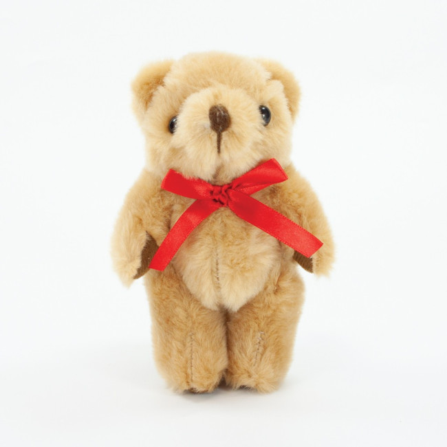 Custom Printed Honey Jointed Bear 13cm - Image 1