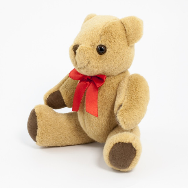 Custom Printed Honey Jointed Bear 25cm - Image 1