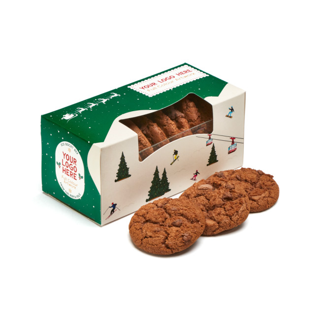 Custom Printed Winter Eco Biscuit Box Triple Chocolate Chip Biscuits