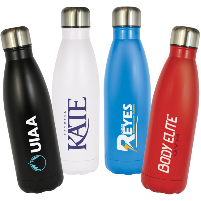 Custom Printed Refresh Double Wall Stainless Steel Water Bottle 500ml - Image 1