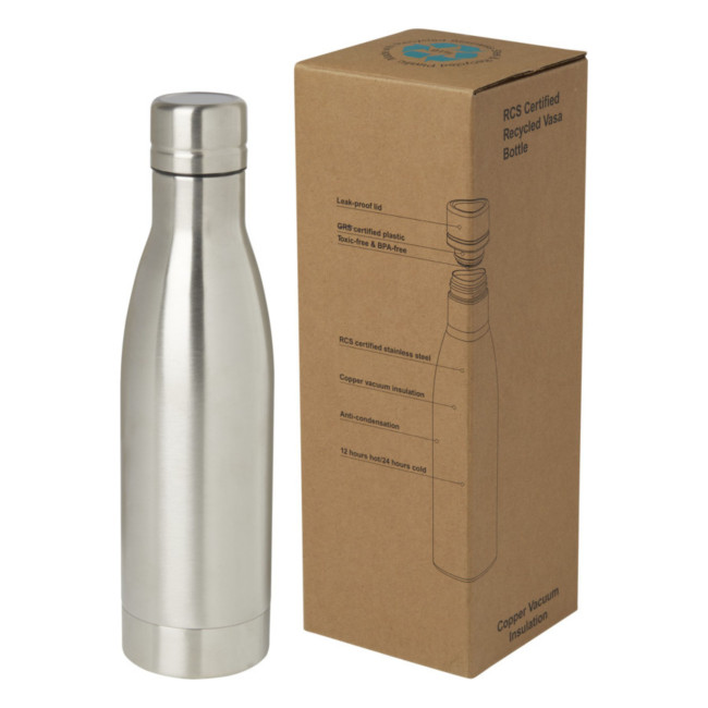 Custom Printed Vasa Recycled Stainless Steel Copper Vacuum Insulated Bottle 500ml - Image 4